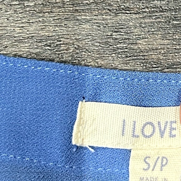 Blue Button-Down Blouse - Picture 4 of 5